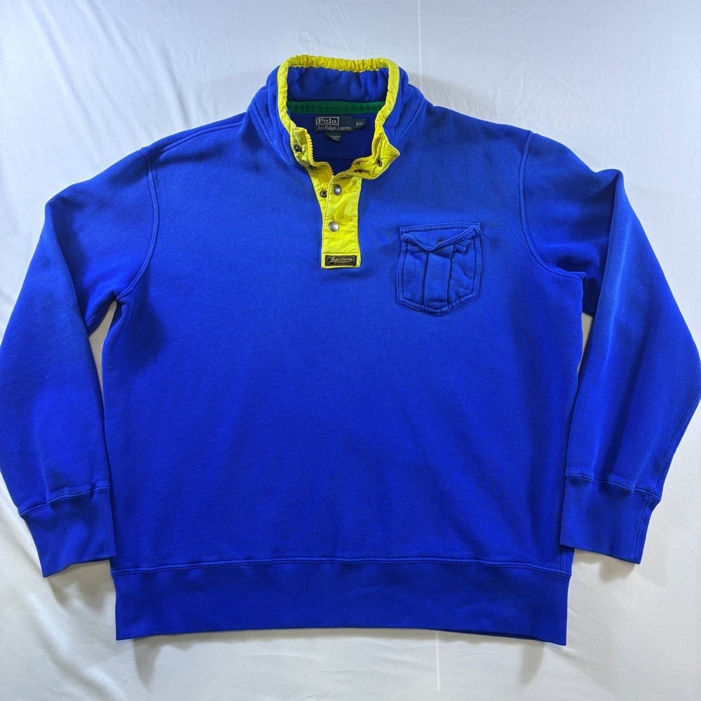 Polo Ralph Lauren Mountain Equipment Sweatshirt Mens XXL 1/4 Zip VTG